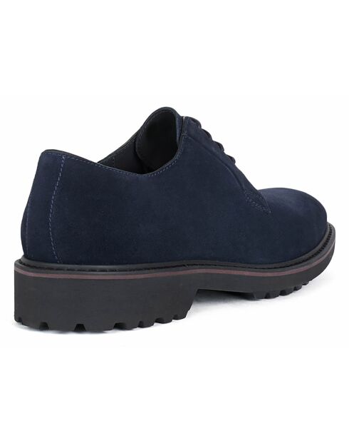 Derbies en Velours de Cuir Cannaregio bleu marine