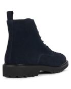 Boots en Velours de Cuir Cannaregio bleu marine