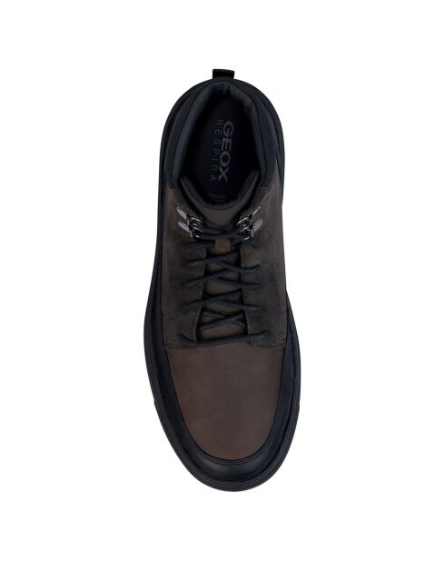 Boots en Cuir Cervino café/noir