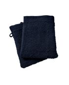 4 Gants de Toilette Spa bleu nuit - 15x21 cm