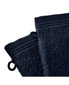 4 Gants de Toilette Spa bleu nuit - 15x21 cm