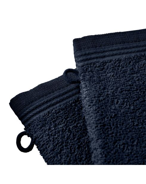 4 Gants de Toilette Spa bleu nuit - 15x21 cm