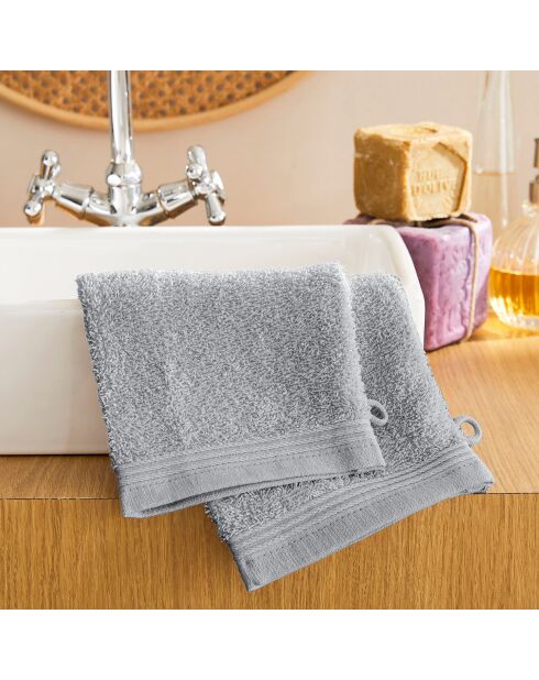 4 Gants de Toilette Spa perle - 15x21 cm