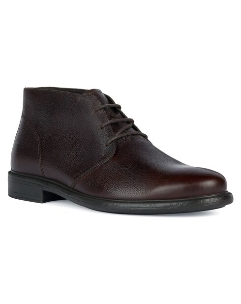 Boots en Cuir Terence café foncé
