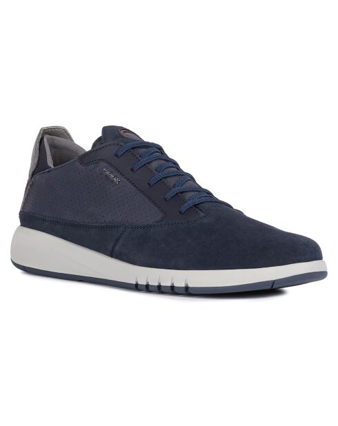 Baskets en Cuir Aerantis bleu marine