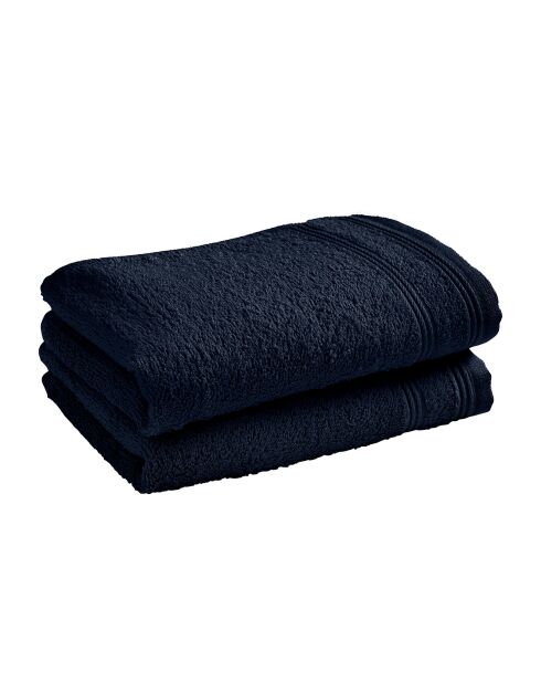 4 Serviettes Invite Spa bleu nuit