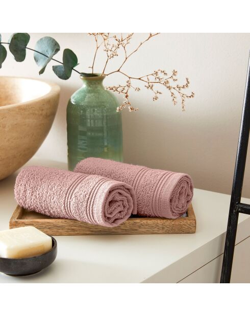4 Serviettes Invite Spa vieux rose