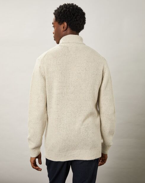 Pull en Laine mélangée Donegal Roll Neck écru