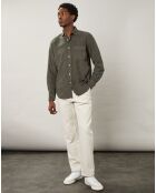 Chemise slim en Velours Milleraies Storm Pat militaire