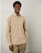 Chemise regular Pocket Pat khaki