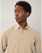 Chemise regular Pocket Pat khaki