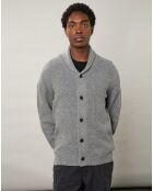 Cardigan en Laine & Cachemire Rib flanelle