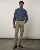 Chemise regular en Flanelle Pitt Oxford marine