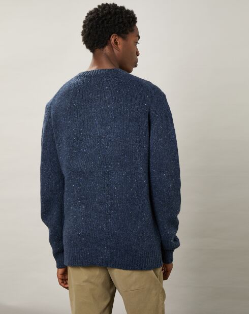 Pull en Laine mélangée Donegal Crew indigo