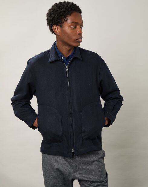 Blouson en Laine mélangée Del marine