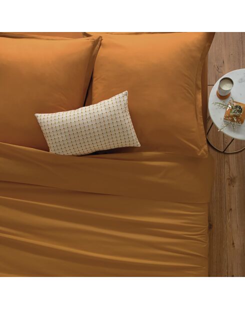 Housse de couette en coton jaune cumin