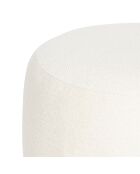 Pouf Amea bouclette blanc - 39x40 cm