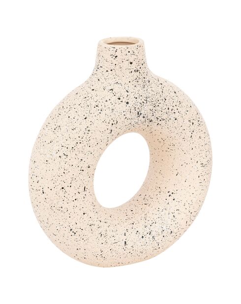 Vase Circle blanc/noir - 27x9.5x30 cm