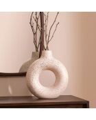 Vase Circle blanc/noir - 27x9.5x30 cm