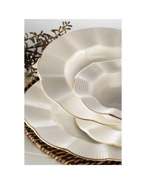 Service de table en Porcelaine multicolore  - 26 pièces