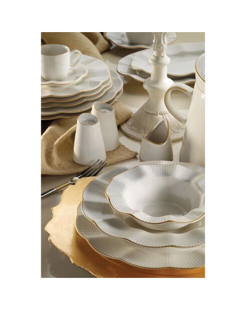 Service de table en Porcelaine multicolore  - 26 pièces
