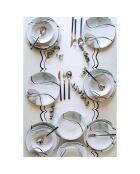 Service de table en Porcelaine multicolore  - 24 pièces