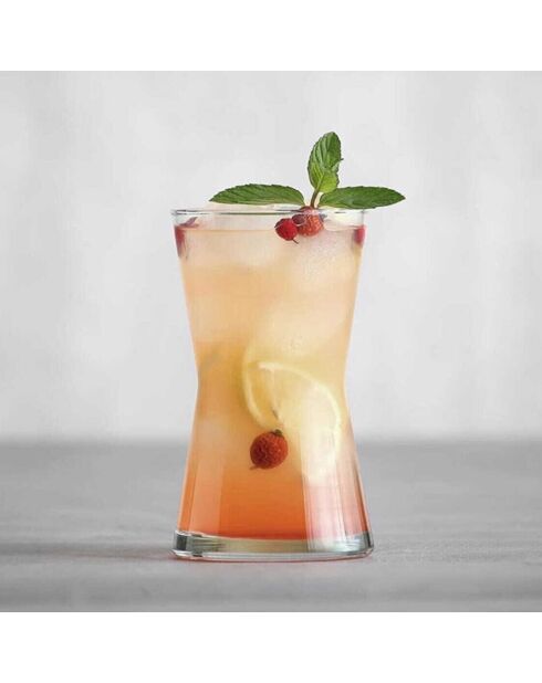 6 bicchieri trasparenti per long drink - 350 ml