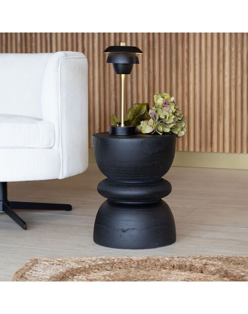 Meuble D'Appoint en Bois de Paulownia Asa noir - 31x31x40 cm