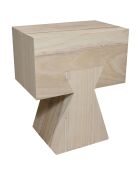 Meuble D'Appoint en Bois de Paulownia Naturel Line naturel - 35x22.5x42 cm