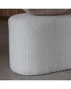 Banc Incurvé  Bouclette Sturcture Bois Malo blanc - 101x56x47cm