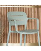 4 Fauteuils de Table en Polypropylène Sunset verts - 52.5x53x79 cm