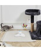 Jeu papillon interactif pour chat blanc - 20x9x16 cm