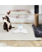Jeu papillon interactif pour chat blanc - 20x9x16 cm