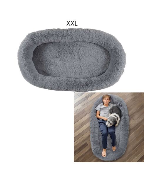 Cestino per cuscini per cani XXL grigio - 150x80x20 cm