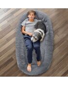 Panier coussin pour chien XXL gris - 150x80x20 cm