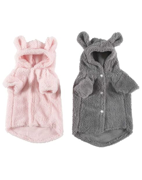 Manteau en fausse fourrure pour chien couleur aléatoire - 32x27x0.2 cm