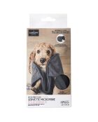 2 Serviettes microfibres pour chien gris - 65x24 cm