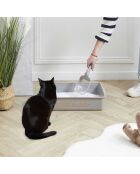 Bac à litière avec pelle gris - 42x31.5x9 cm