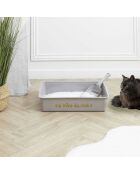 Bac à litière avec pelle gris - 42x31.5x9 cm