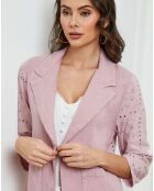 Veste en Lin & Coton Bocara rose