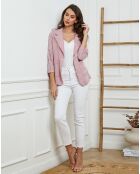 Veste en Lin & Coton Bocara rose