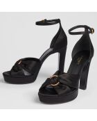 Sandales en Satin Aysha noires - Talon 11 cm