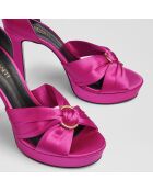 Sandales en Satin Aysha magenta - Talon 11 cm