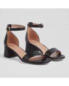 Sandales en Cuir Nanette noires - Talon 5.5 cm