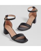 Sandales en Cuir Nanette noires - Talon 5.5 cm