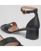 Sandales en Cuir Nanette noires - Talon 5.5 cm