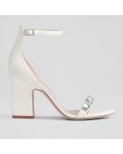 Sandales en Satin Josephine blanches - Talon 8.5 cm