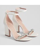 Sandales en Satin Josephine blanches - Talon 8.5 cm