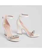 Sandales en Satin Josephine blanches - Talon 8.5 cm