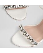 Sandales en Satin Josephine blanches - Talon 8.5 cm